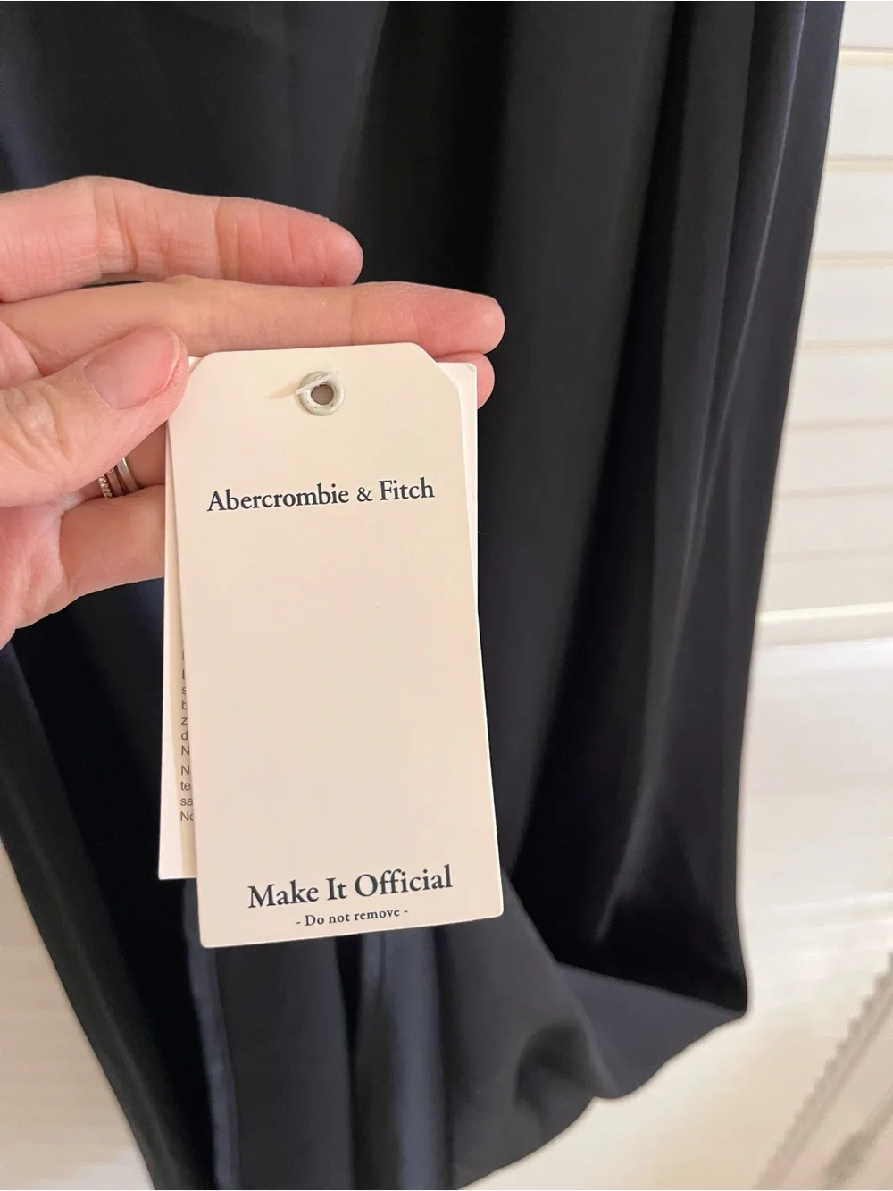 Abercrombie & Fitch Julia Cowl Back Slip Dress in Black NWT